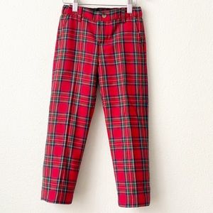 Janie and Jack Red Plaid Pants, 5T